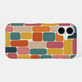 Coque iPhone 16 Retro Rectangle Mosaic (Verso Horizontal)