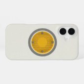 Coque iPhone 16 Rétro réflecteur de route (Verso Horizontal)