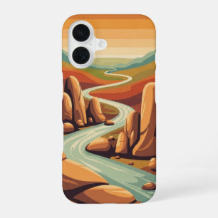 Coque iPhone 16 Retro Riverstones Vallée