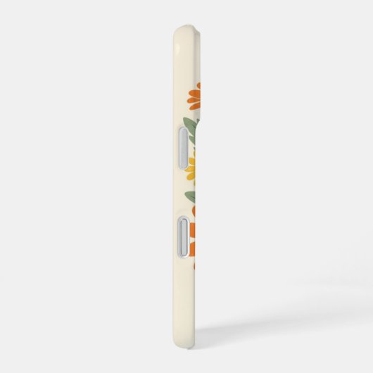 Coque iPhone 16 Retro Rounded Petal Daisy Art (Côté droit)