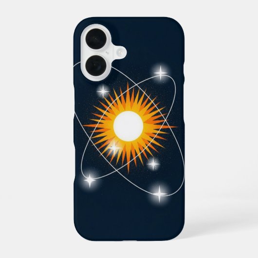 Coque iPhone 16 Retro Solar Orbit (Verso)