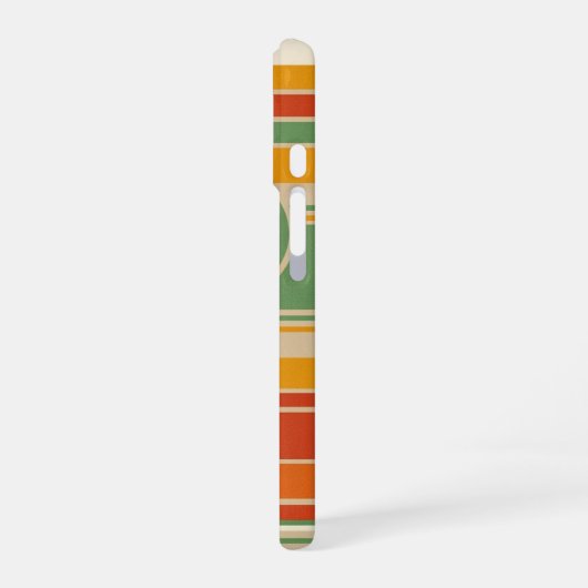 Coque iPhone 16 Retro Stripes with Circle (Côté gauche)