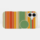 Coque iPhone 16 Retro Stripes with Circle (Verso Horizontal)