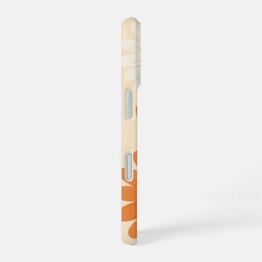 Coque iPhone 16 Retro Stylized Daisy Arrangement (Côté droit)