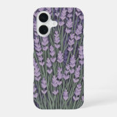Coque iPhone 16 Retro Stylized Lavender Bunch (Verso)