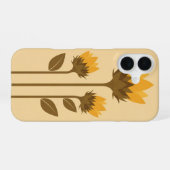 Coque iPhone 16 Retro Stylized Sunflower Sprouts (Verso Horizontal)