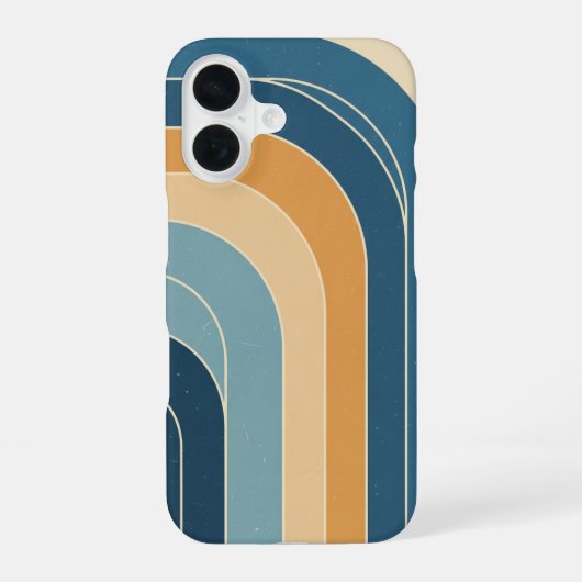 Coque iPhone 16 Retro Stylized Waves (Verso)