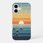 Coque iPhone 16 Retro Sun Rays (Verso)