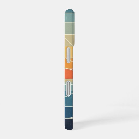 Coque iPhone 16 Retro Sun Rays (Côté droit)