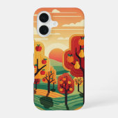 Coque iPhone 16 Retro Sunset Orchard (Verso)