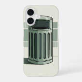 Coque iPhone 16 Retro Trash Can Simple (Verso)