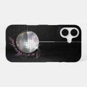 Coque iPhone 16 Retrouvez-moi au globe disco (Verso Horizontal)