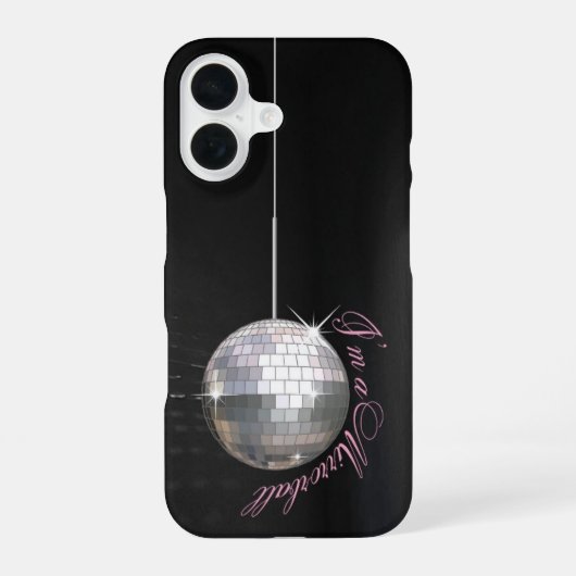Coque iPhone 16 Retrouvez-moi au globe disco (Verso)