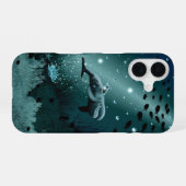 Coque iPhone 16 Rêve de dauphin (Verso Horizontal)