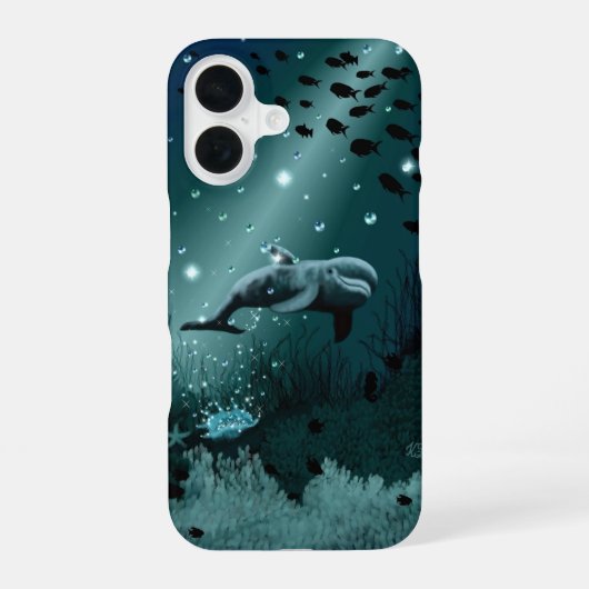 Coque iPhone 16 Rêve de dauphin (Verso)