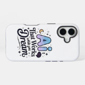 Coque iPhone 16 Rêve d'intelligence artificielle Conception de tra (Verso Horizontal)