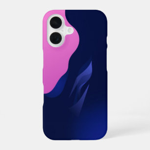 Coque iPhone 16 Rêve rose et bleu : Une abstraction minimaliste