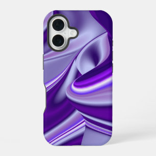 Coque iPhone 16 Rêves arc-en-ciel à fleurs violettes