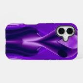Coque iPhone 16 Rêves arc-en-ciel violet 3D, Alien (Verso Horizontal)
