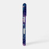Coque iPhone 16 Rêves Bleus Profonds Art Abstrait (Côté droit)