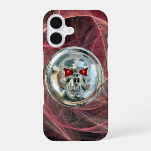 Coque iPhone 16 RIDEAUX DE COMPÉTENCES Pink Metal Gris Fissures fr