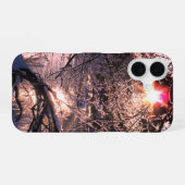 Coque iPhone 16 Rivière froide Hafren et soleil (Verso Horizontal)
