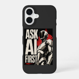 Coque iPhone 16 Robot humanoïde IA Design Technologique Futuriste