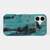 Coque iPhone 16 Robot Rétro avec Fille (Verso Horizontal)