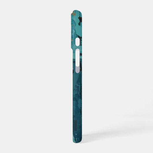 Coque iPhone 16 Robot rétro avec fille (Côté gauche)