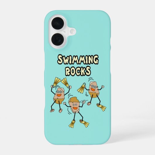 Coque iPhone 16 Roches qui nagent (Verso)