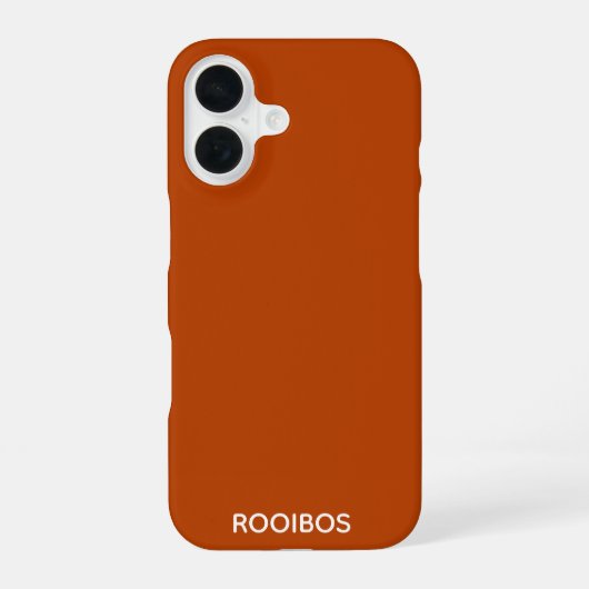 Coque iPhone 16 Rooibos rouge brun nom (Verso)