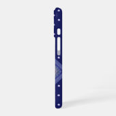 Coque iPhone 16 Rosace bleue (Côté gauche)