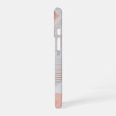 Coque iPhone 16 Rose Gold Geometric Abstract Pattern (Côté gauche)