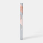 Coque iPhone 16 Rose Gold Geometric Abstract Pattern (Côté droit)