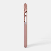 Coque iPhone 16 Rose Gold Metallic Drip (Côté gauche)
