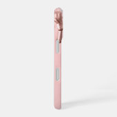 Coque iPhone 16 Rose Gold Metallic Drip (Côté droit)