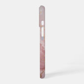 Coque iPhone 16 Rose Pink Marble with Gold Veins – Elegant (Côté gauche)