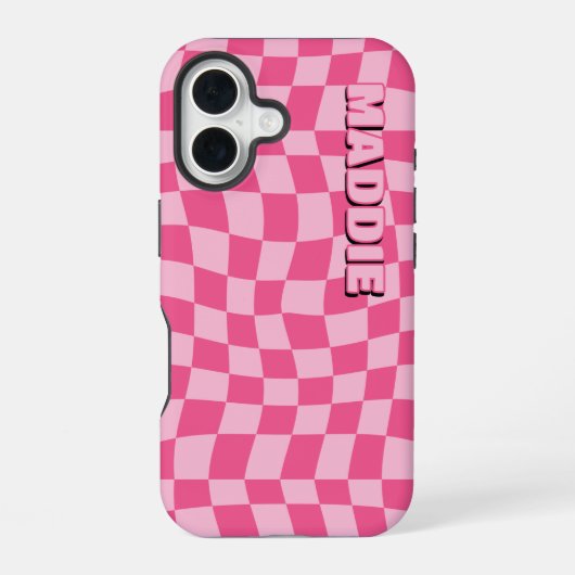Coque iPhone 16 Rose Prépa Géométrique (Verso)