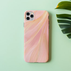 Coque iPhone 16 Rosé Silk – Luxe Rose Pâle & Marbre Doré