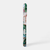 Coque iPhone 16 Roses roses blanches élégantes en verre verni (Côté droit)