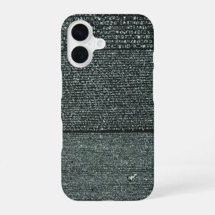 Coque iPhone 16 Rosetta Stone hiéroglyphes égyptiens anciens