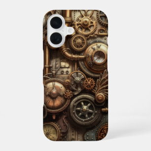 Coque iPhone 16 Rouages et engrenages victoriens