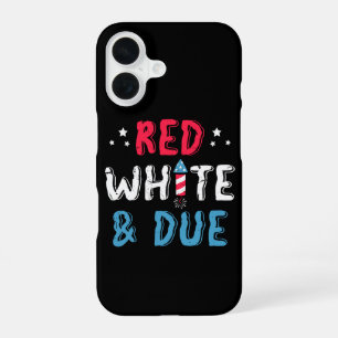 Coque iPhone 16 Rouge Blanc Et Dû, Cadeaux d'annonce de grossesse