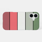 Coque iPhone 16 Rouge Blanc Vert de Noël sur papier texturé (Verso Horizontal)
