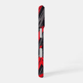 Coque iPhone 16 Rouge et noir gras (Côté droit)