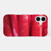 Coque iPhone 16 rouge long (Verso Horizontal)