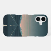Coque iPhone 16 Route crépusculaire (Verso Horizontal)