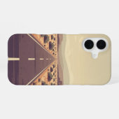 Coque iPhone 16 Route désertique calme (Verso Horizontal)