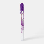 Coque iPhone 16 Royal Amethyst GoldGlitter Aquarelle personnalisab (Côté gauche)