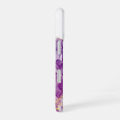 Coque iPhone 16 Royal Amethyst GoldGlitter Aquarelle personnalisab (Côté droit)